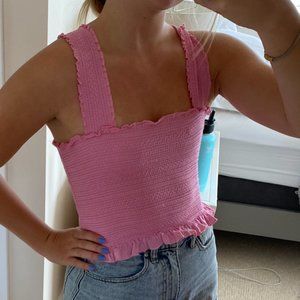 pink tank top